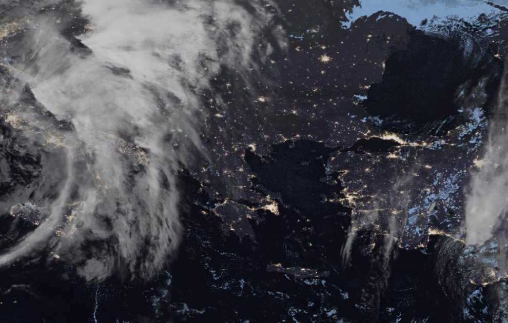 Τελευταία δορυφορική εικόνα νεφοκάλυψης