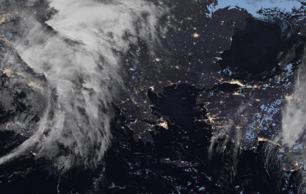 Τελευταία δορυφορική εικόνα νεφοκάλυψης