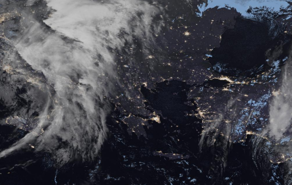 Τελευταία δορυφορική εικόνα νεφοκάλυψης