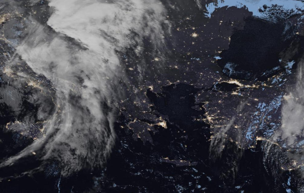 Τελευταία δορυφορική εικόνα νεφοκάλυψης