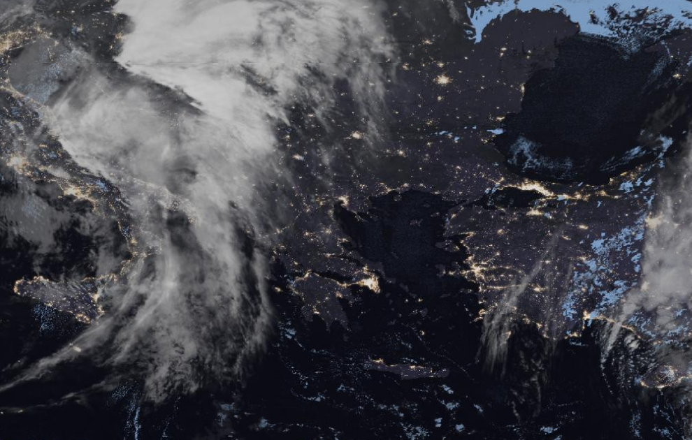 Τελευταία δορυφορική εικόνα νεφοκάλυψης