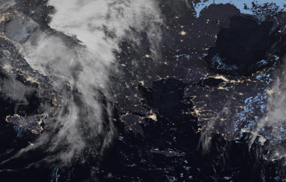 Τελευταία δορυφορική εικόνα νεφοκάλυψης