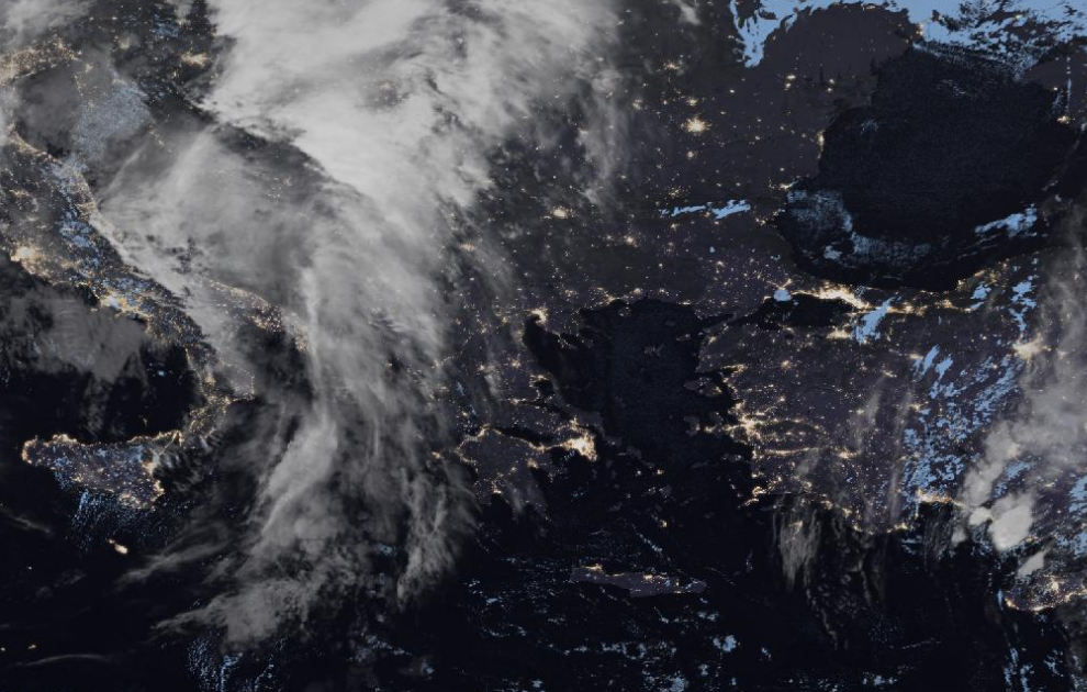 Τελευταία δορυφορική εικόνα νεφοκάλυψης