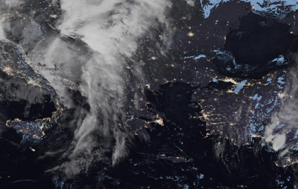 Τελευταία δορυφορική εικόνα νεφοκάλυψης