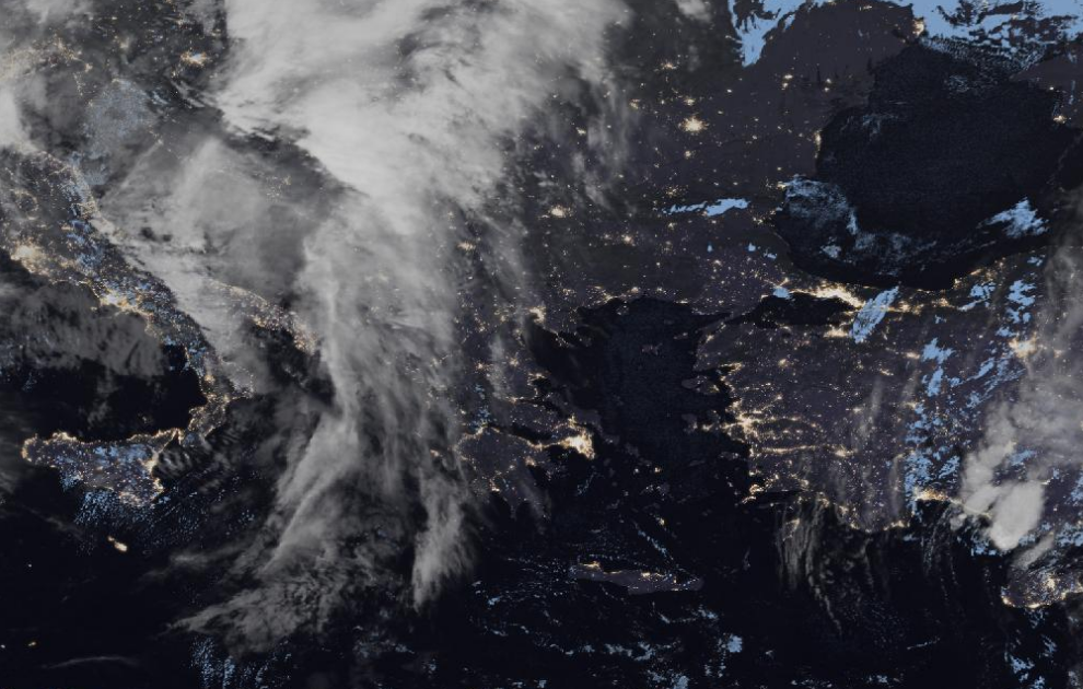 Τελευταία δορυφορική εικόνα νεφοκάλυψης