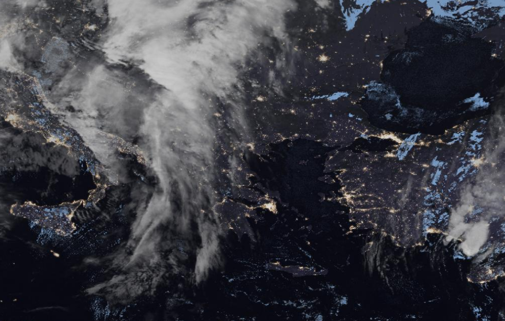 Τελευταία δορυφορική εικόνα νεφοκάλυψης