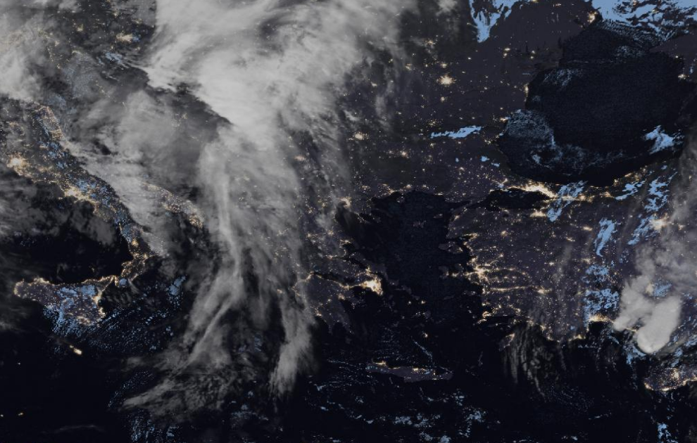 Τελευταία δορυφορική εικόνα νεφοκάλυψης