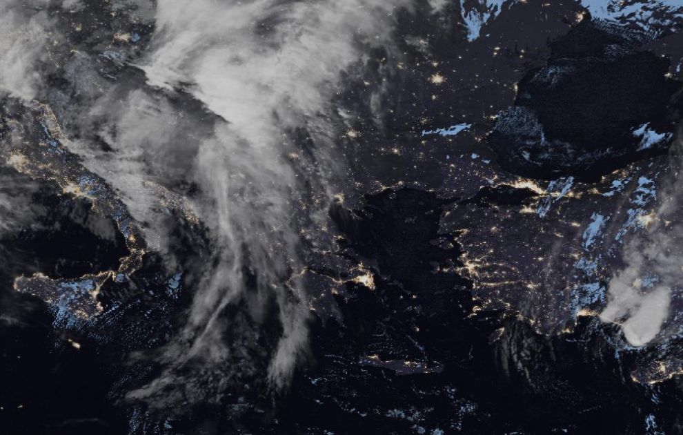 Τελευταία δορυφορική εικόνα νεφοκάλυψης