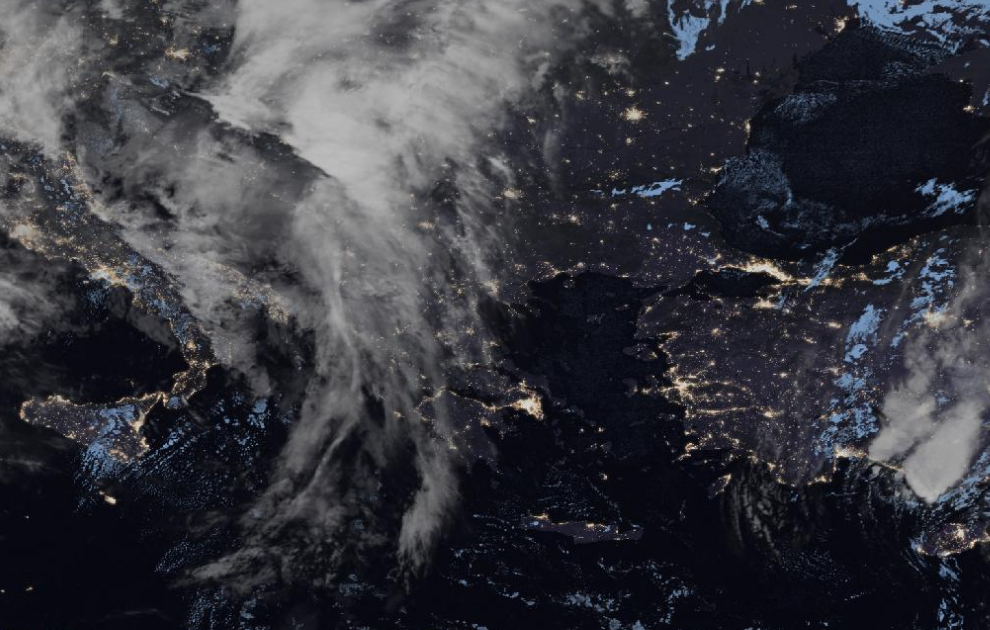 Τελευταία δορυφορική εικόνα νεφοκάλυψης