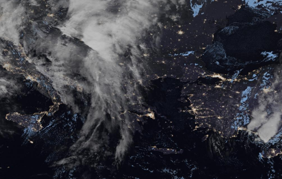 Τελευταία δορυφορική εικόνα νεφοκάλυψης