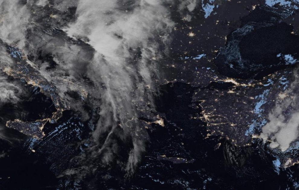 Τελευταία δορυφορική εικόνα νεφοκάλυψης