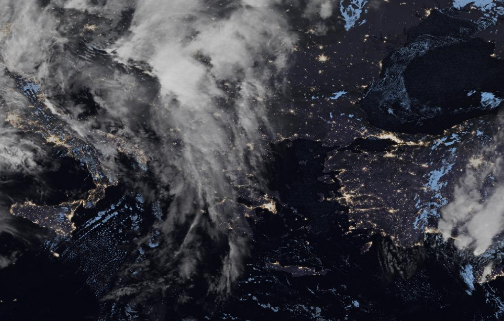 Τελευταία δορυφορική εικόνα νεφοκάλυψης