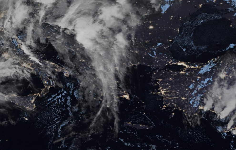 Τελευταία δορυφορική εικόνα νεφοκάλυψης