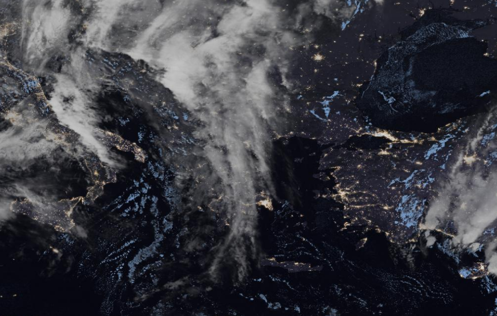 Τελευταία δορυφορική εικόνα νεφοκάλυψης