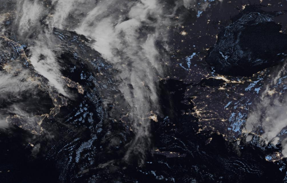 Τελευταία δορυφορική εικόνα νεφοκάλυψης