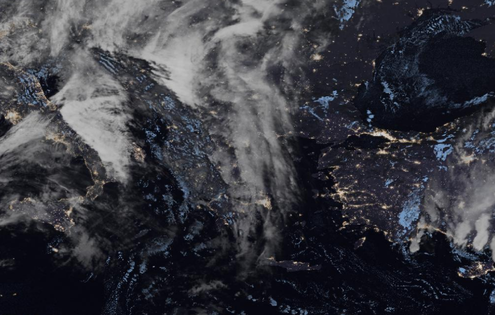 Τελευταία δορυφορική εικόνα νεφοκάλυψης