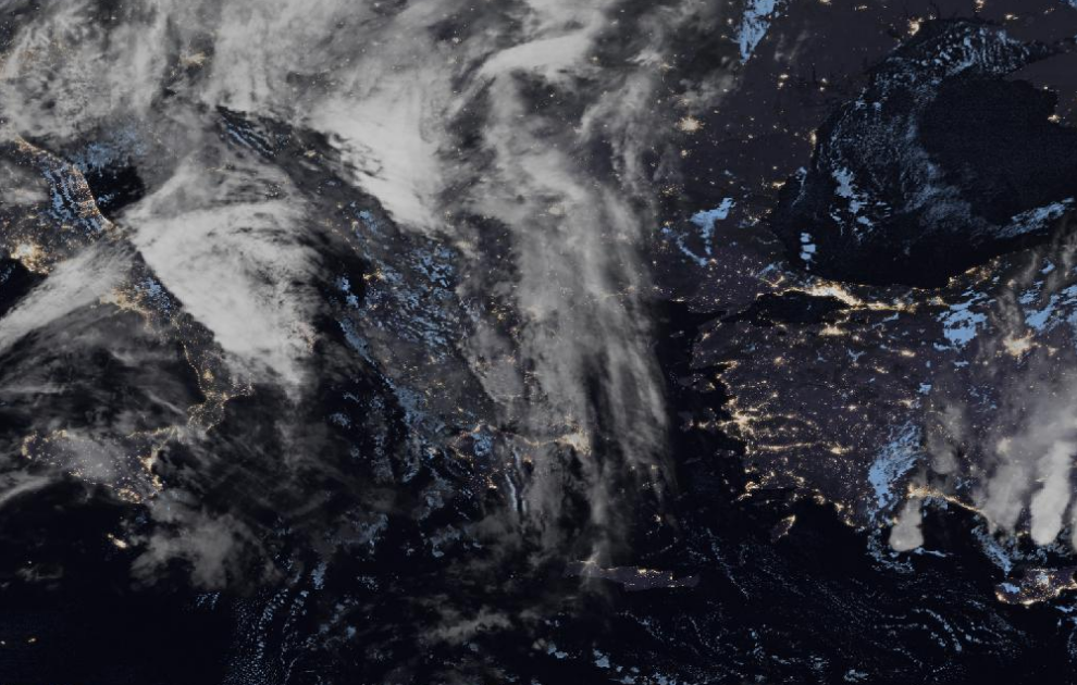 Τελευταία δορυφορική εικόνα νεφοκάλυψης