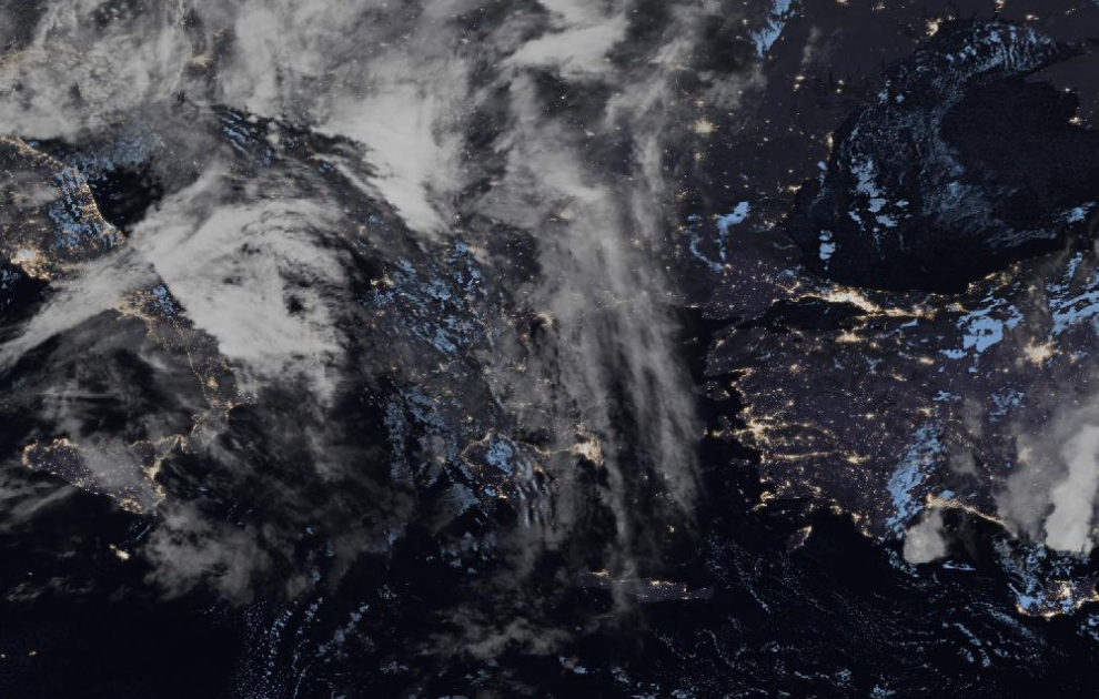 Τελευταία δορυφορική εικόνα νεφοκάλυψης