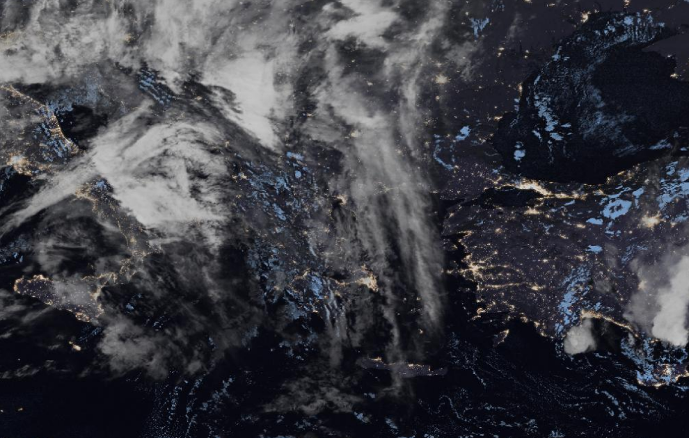 Τελευταία δορυφορική εικόνα νεφοκάλυψης