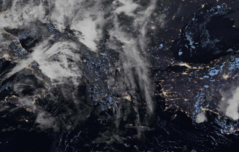 Τελευταία δορυφορική εικόνα νεφοκάλυψης