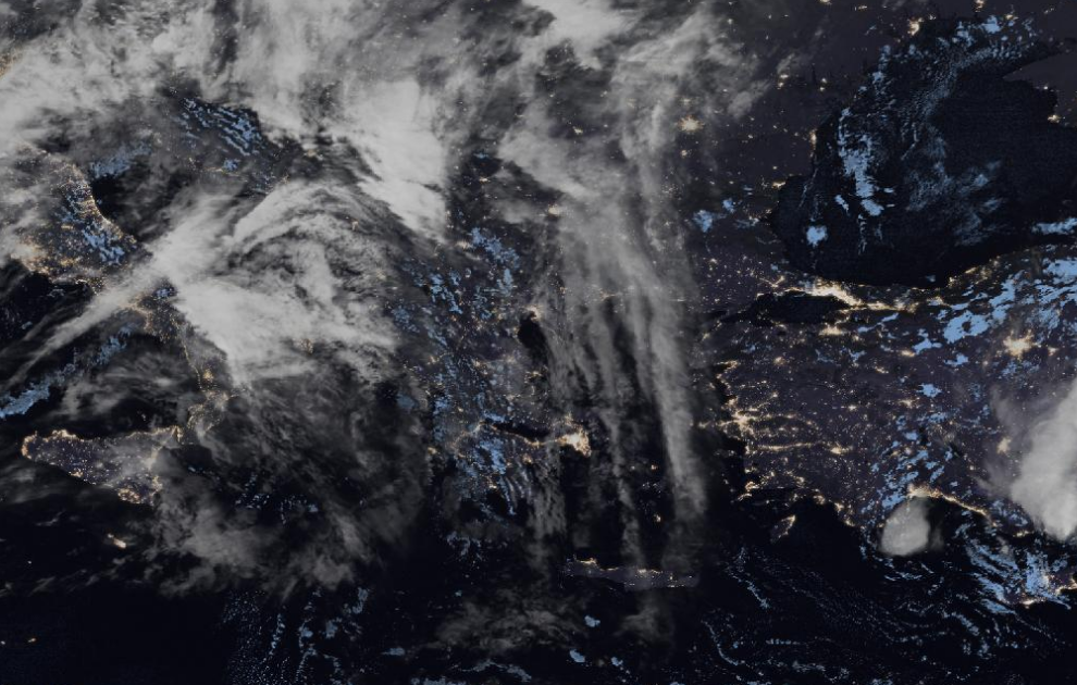 Τελευταία δορυφορική εικόνα νεφοκάλυψης