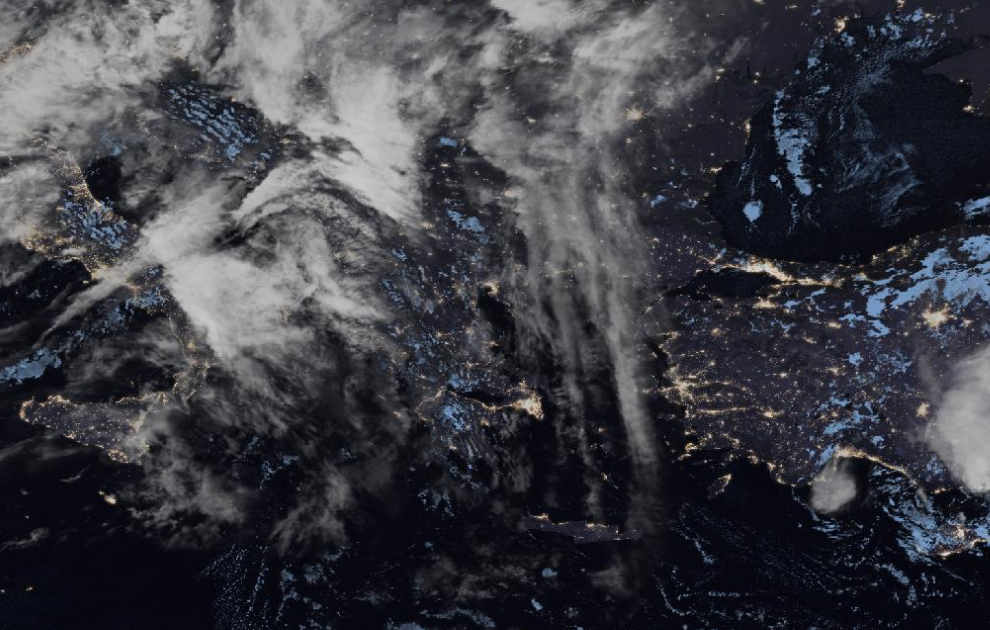 Τελευταία δορυφορική εικόνα νεφοκάλυψης