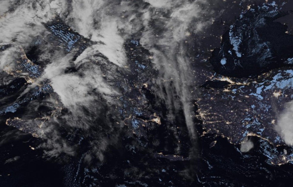 Τελευταία δορυφορική εικόνα νεφοκάλυψης