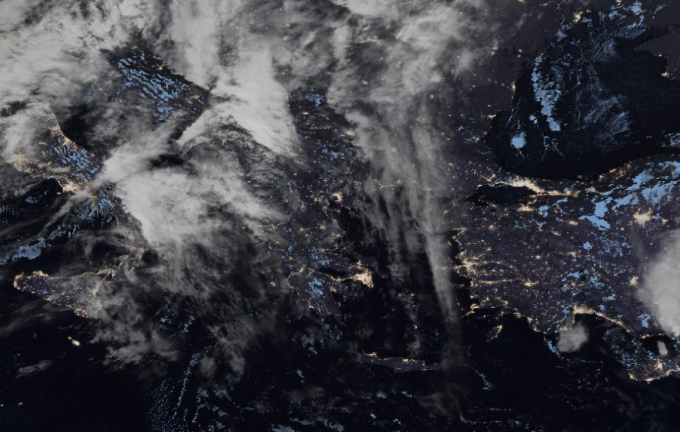 Τελευταία δορυφορική εικόνα νεφοκάλυψης