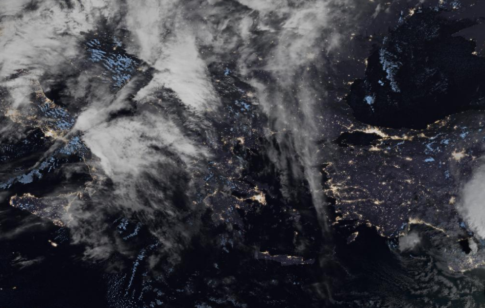 Τελευταία δορυφορική εικόνα νεφοκάλυψης