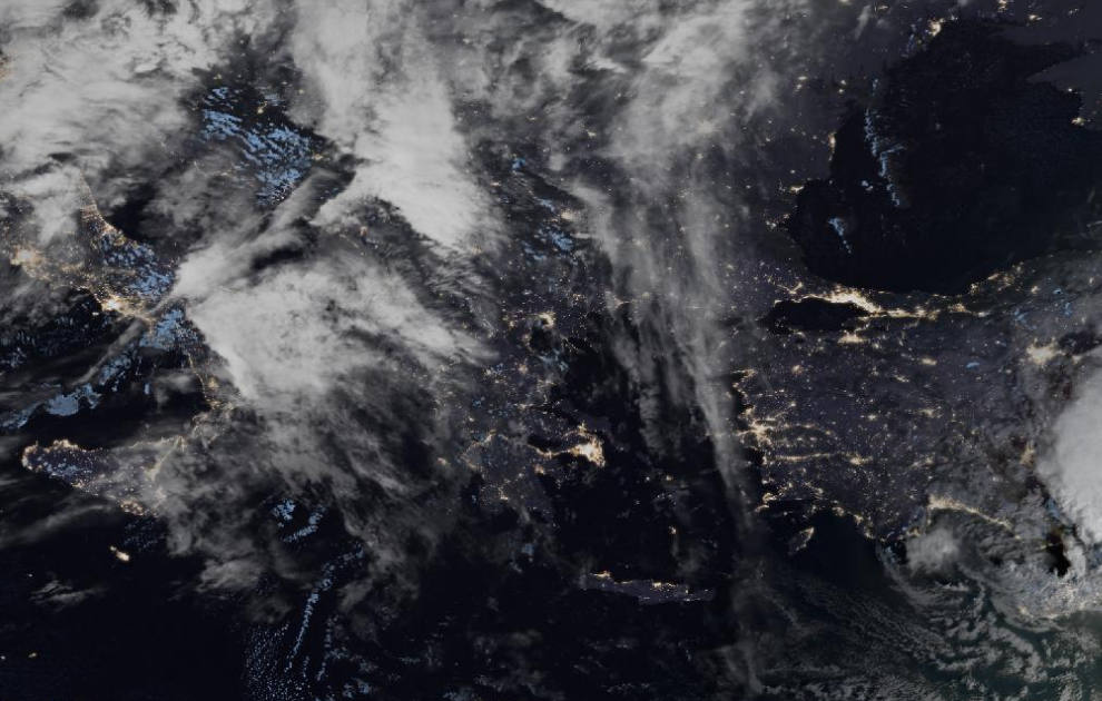 Τελευταία δορυφορική εικόνα νεφοκάλυψης