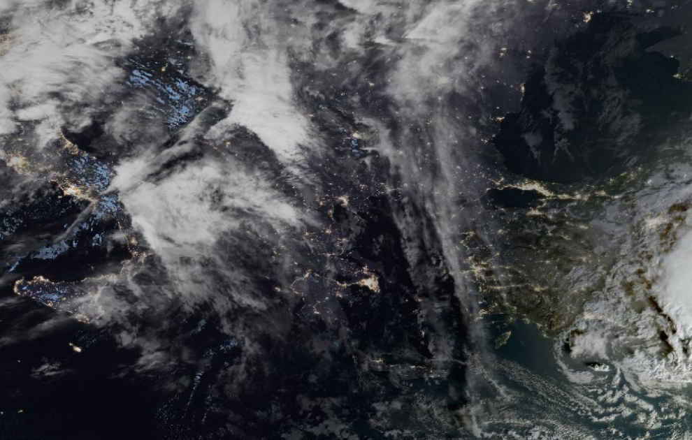 Τελευταία δορυφορική εικόνα νεφοκάλυψης