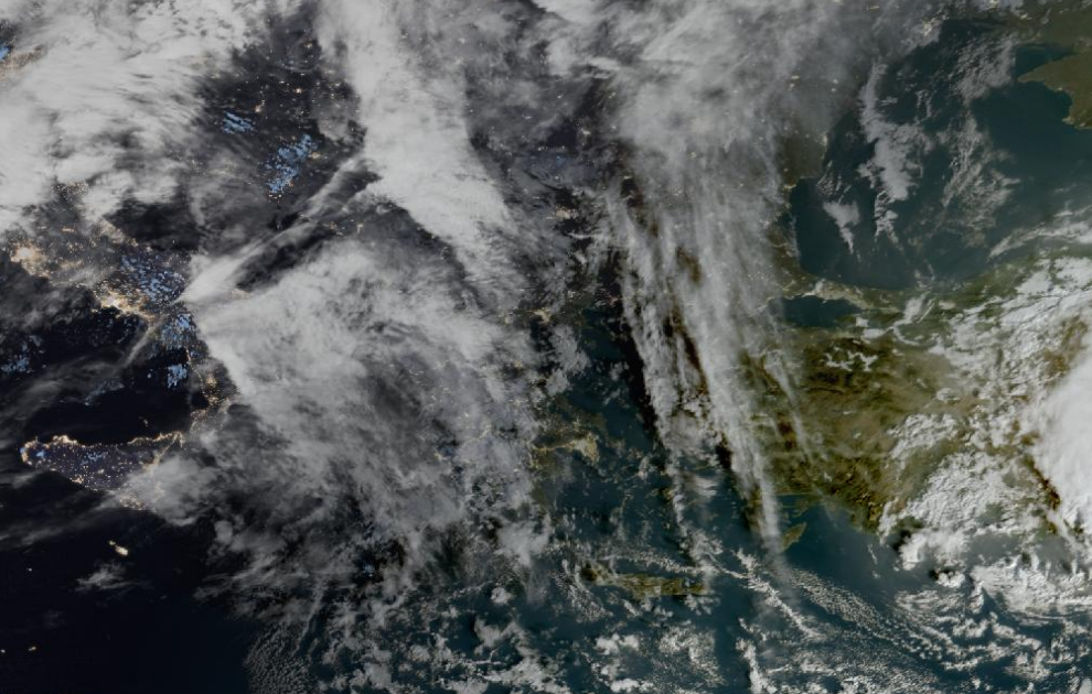 Τελευταία δορυφορική εικόνα νεφοκάλυψης