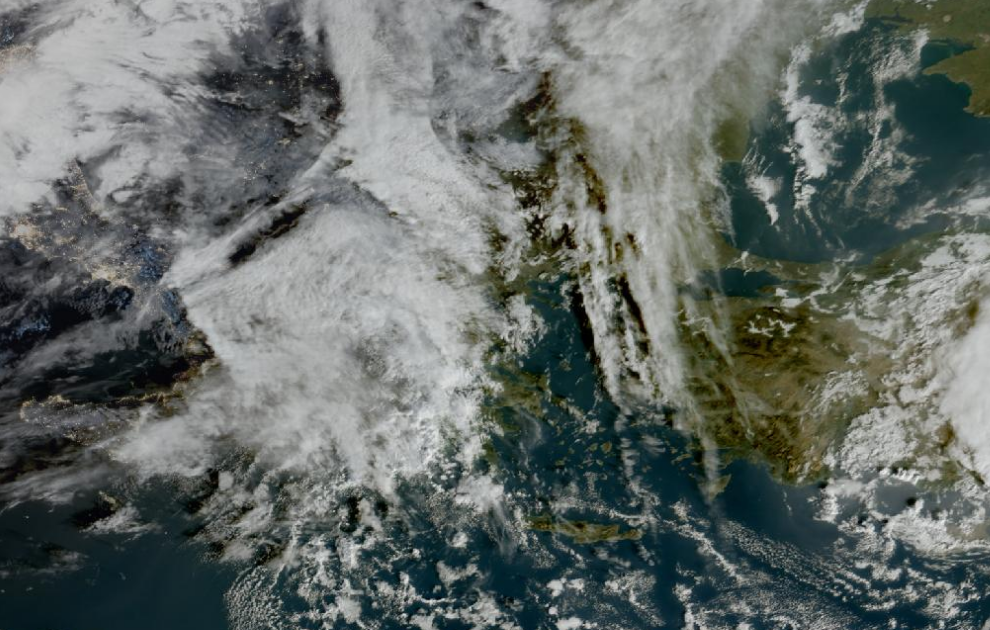 Τελευταία δορυφορική εικόνα νεφοκάλυψης