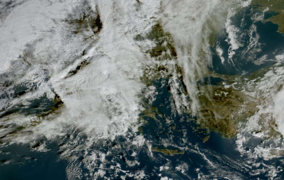 Τελευταία δορυφορική εικόνα νεφοκάλυψης