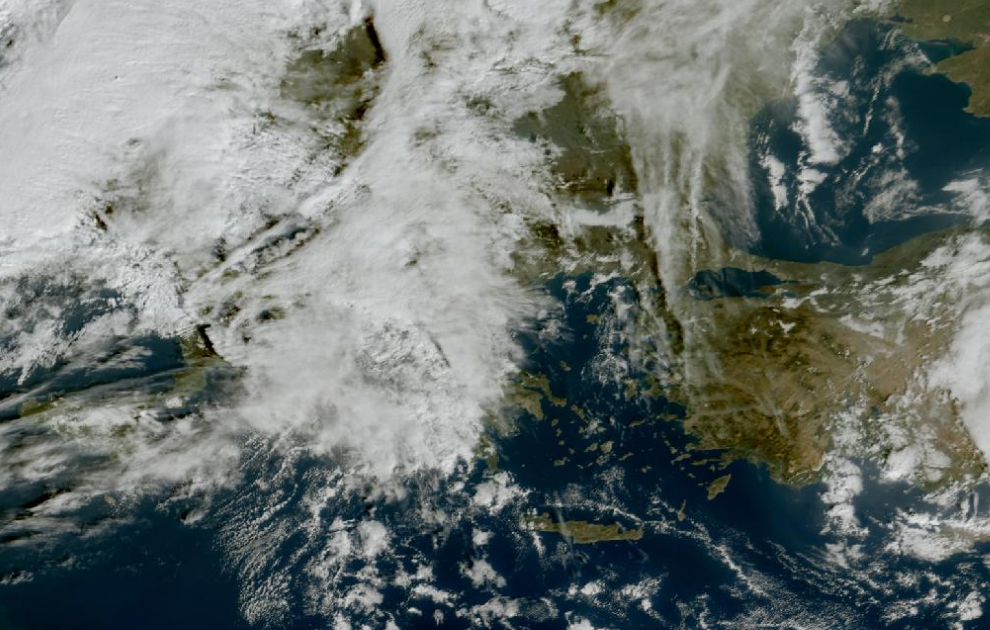 Τελευταία δορυφορική εικόνα νεφοκάλυψης