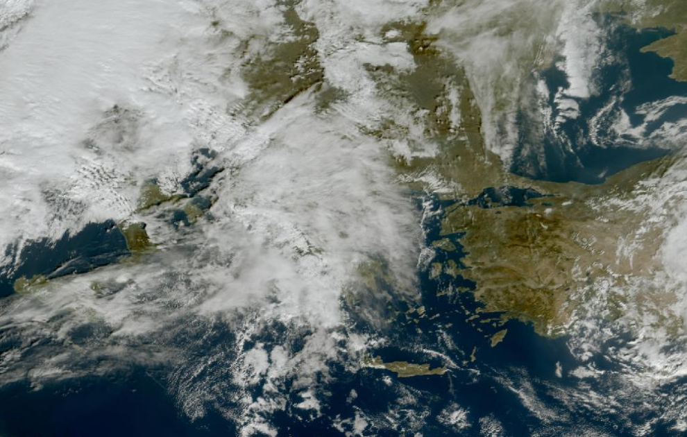 Τελευταία δορυφορική εικόνα νεφοκάλυψης