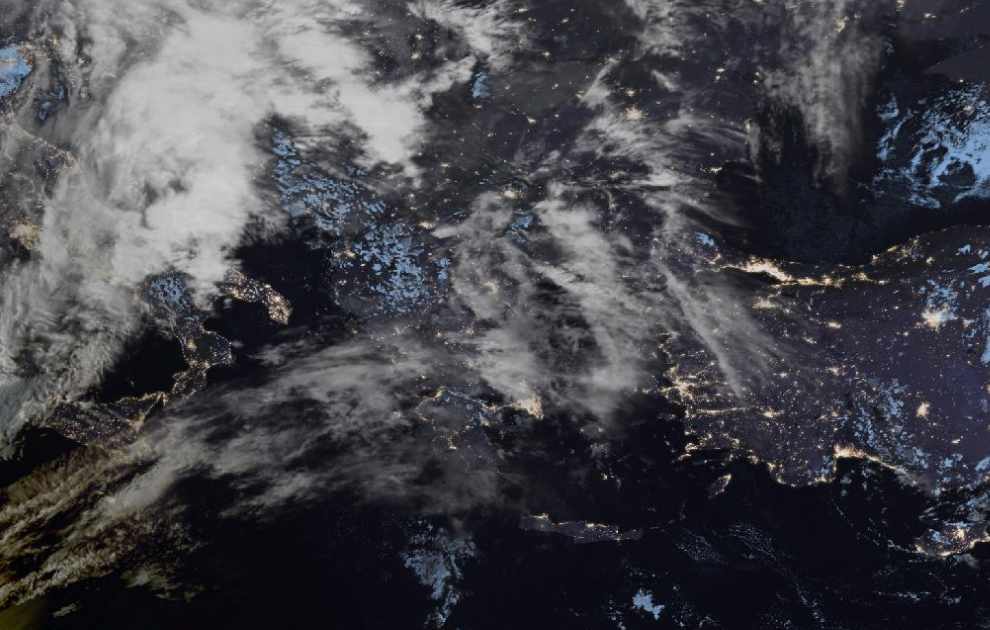 Τελευταία δορυφορική εικόνα νεφοκάλυψης