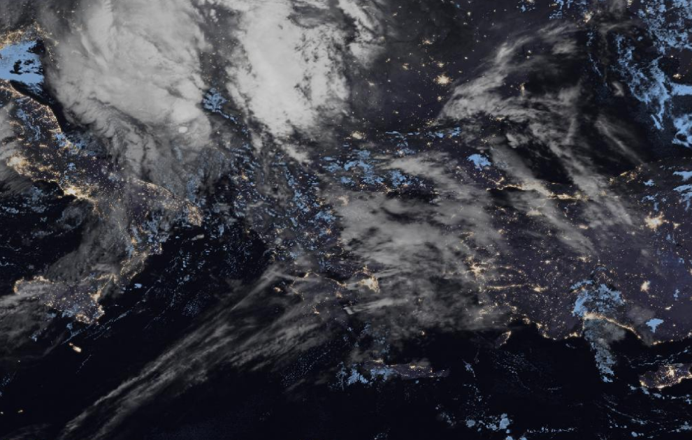 Τελευταία δορυφορική εικόνα νεφοκάλυψης