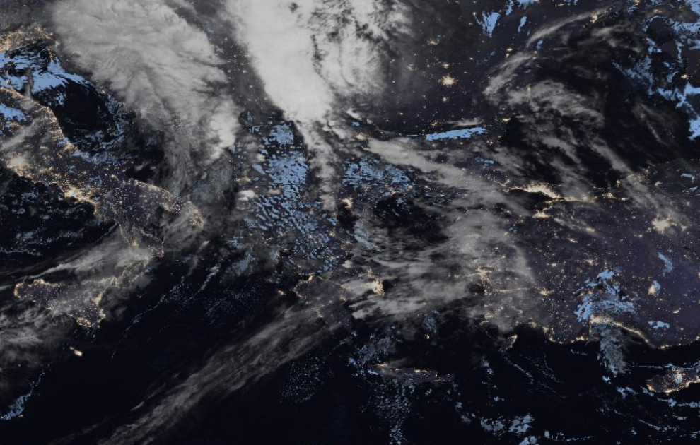 Τελευταία δορυφορική εικόνα νεφοκάλυψης