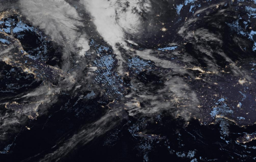 Τελευταία δορυφορική εικόνα νεφοκάλυψης