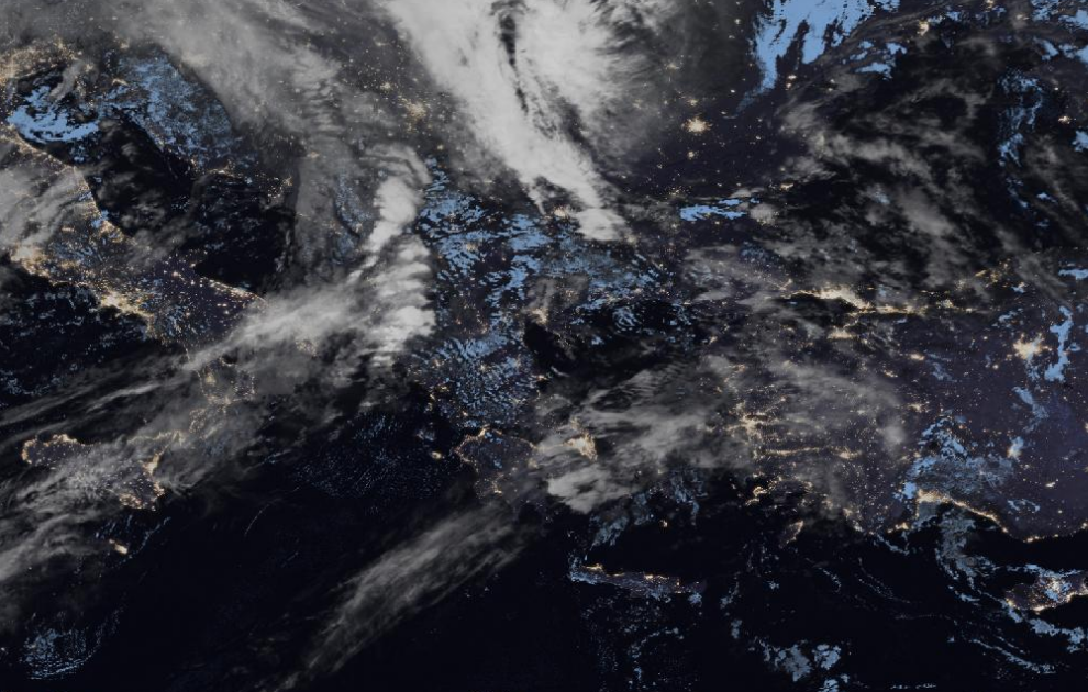 Τελευταία δορυφορική εικόνα νεφοκάλυψης