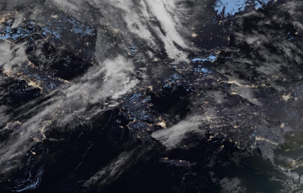 Τελευταία δορυφορική εικόνα νεφοκάλυψης