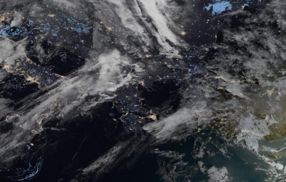 Τελευταία δορυφορική εικόνα νεφοκάλυψης