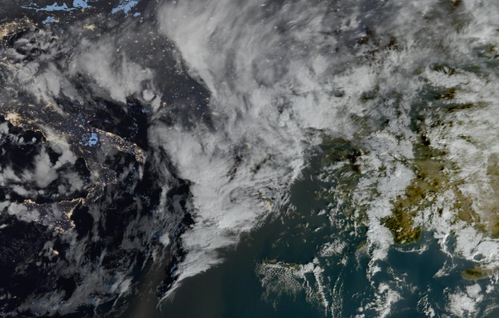 Τελευταία δορυφορική εικόνα νεφοκάλυψης