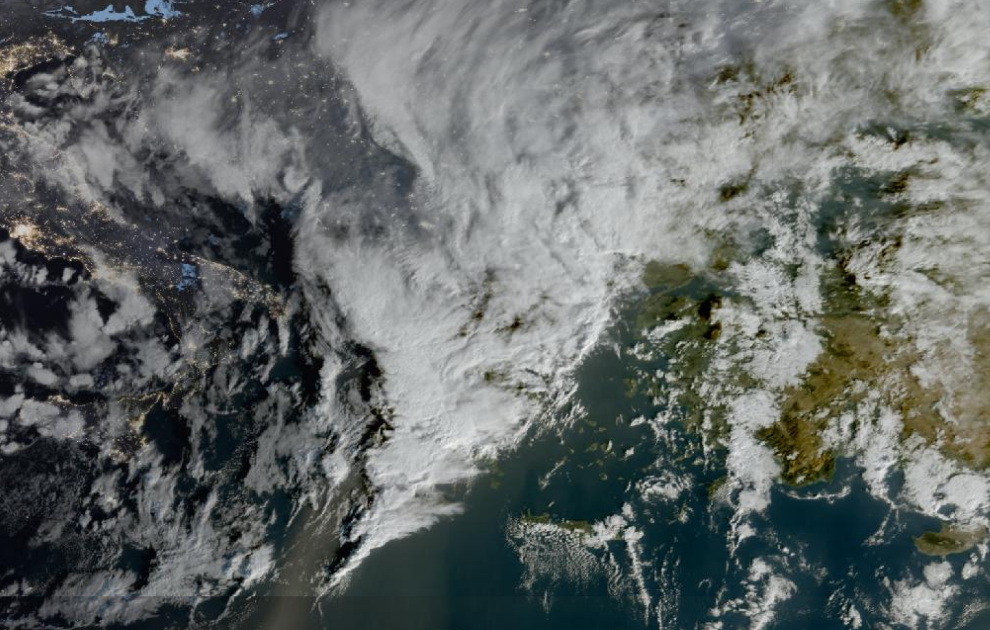 Τελευταία δορυφορική εικόνα νεφοκάλυψης