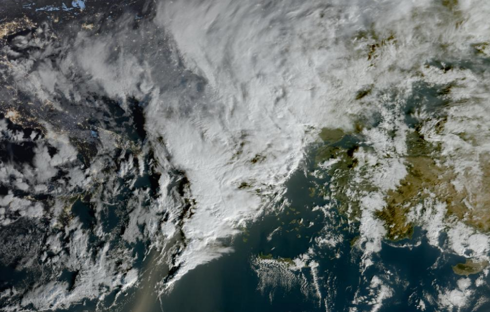 Τελευταία δορυφορική εικόνα νεφοκάλυψης