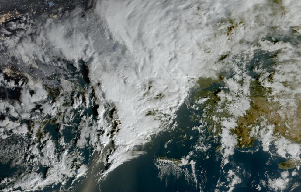 Τελευταία δορυφορική εικόνα νεφοκάλυψης