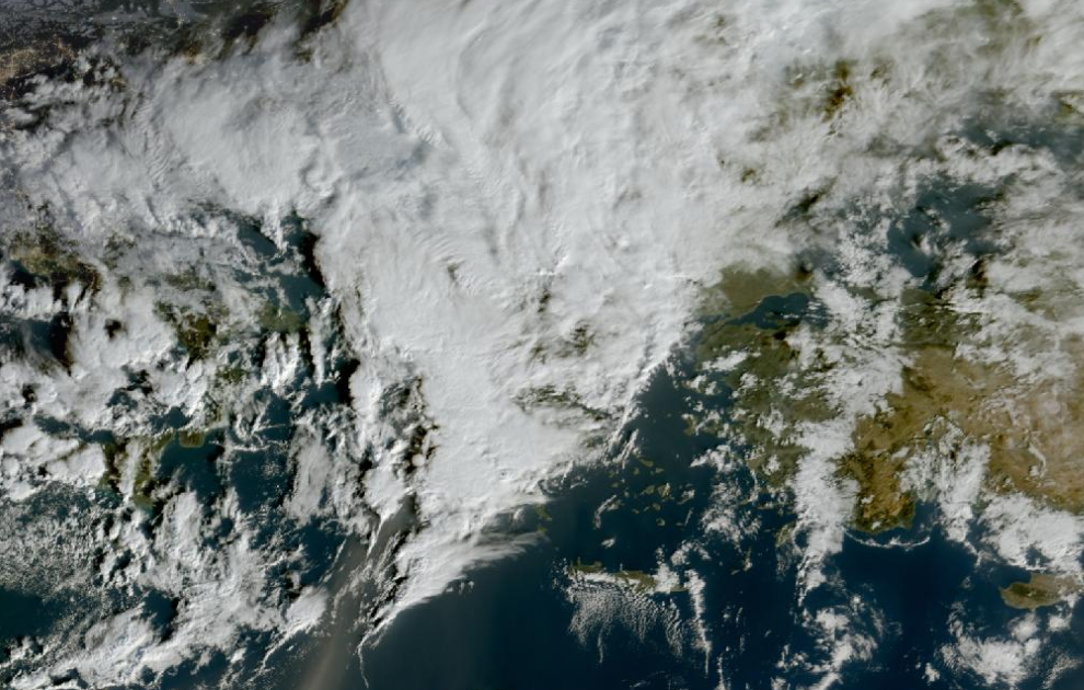 Τελευταία δορυφορική εικόνα νεφοκάλυψης