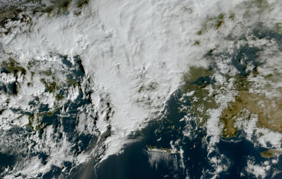 Τελευταία δορυφορική εικόνα νεφοκάλυψης