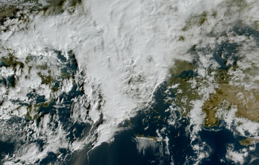 Τελευταία δορυφορική εικόνα νεφοκάλυψης